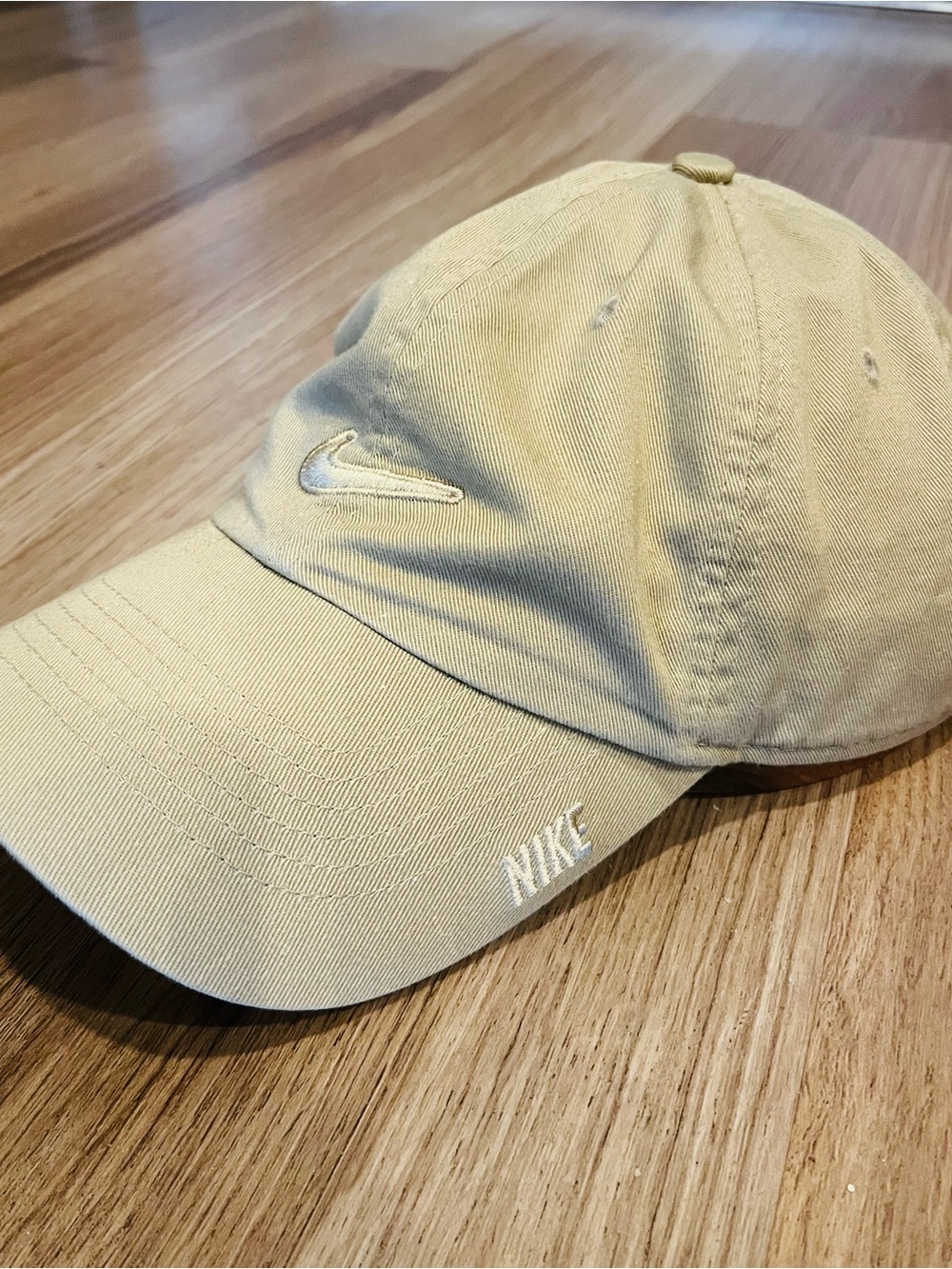 Nike Beige Unisex Hat Athletic Light Cotton Flex Fit